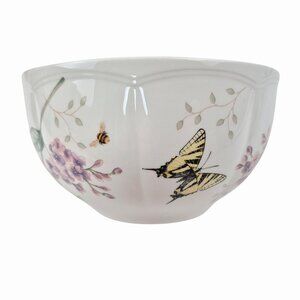 Lenox Bowl Butterfly Meadow Louise De Luyer Flowers Vintage Oven To Table